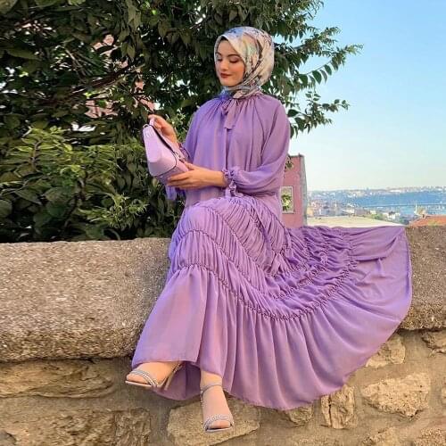U-CN Abaya Dubai Muslim Fashion Dress Turkey Islamic Clothing Abayas Dresses For Women Robe Femme Kaftan Musulman Vestidos