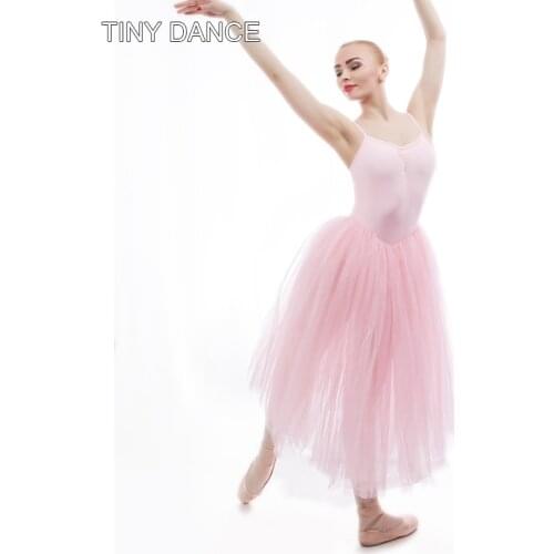 Ready to Ship Girls White Romantic Tutu Camisole Dress Ballet Dance Tutu Basic Style Practice Tutus 15089
