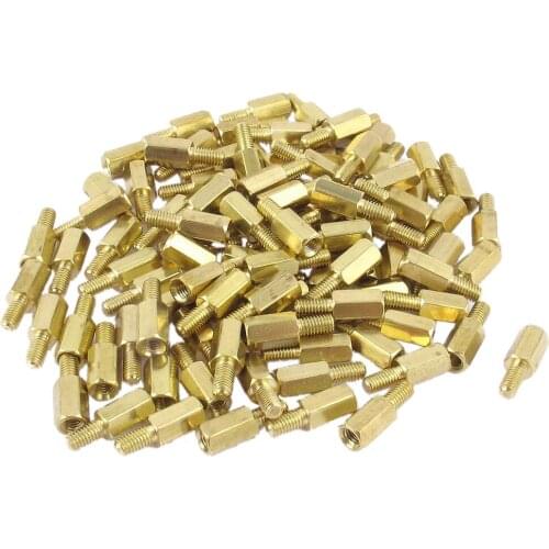 100 Pcs M3 Male Female Brass Hex Stand-off PCB Spacer Pillar 8mm