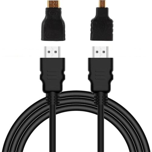 1080P Mini/micro Male HDMI-compatible To Standard HDMI-compatible Female Extension Adapter Female To Male F-M Converter