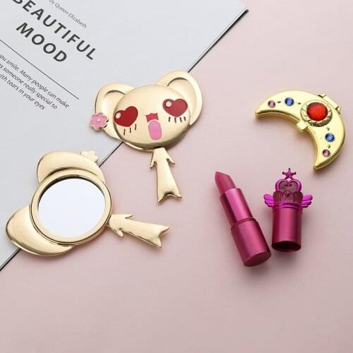 2021 Cardcaptor Sakura Cute Tiger Pet Cosmetic Mirror Cosplay Props Mini Handheld Mirror Makeup Tool Children Mirror Gift