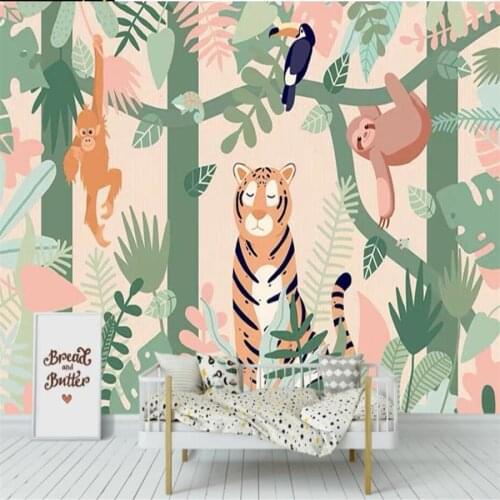 Milofi custom 3D wallpaper mural cartoon animal childrens room background wall covering bedroom high-end decorative painting