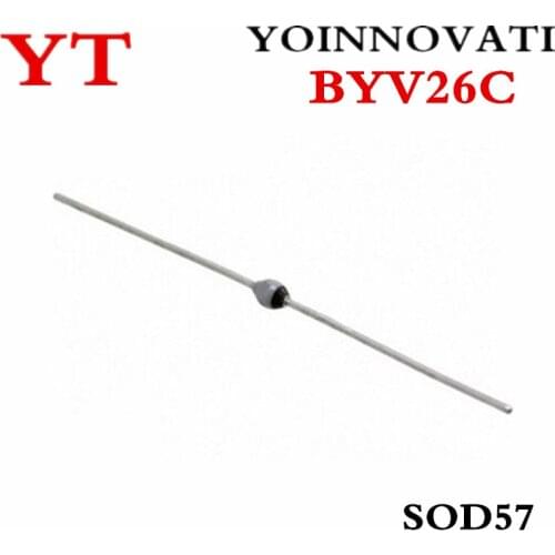 50PCS/LOT BYV26C BYV26 BYV26C-TAP DIODE AVALANCHE 600V 1A SOD57