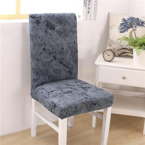Spandex Printing Chair Cover Elastic Chair Slipcover Modern Removable Anti-dirty Seat Case for Kitchen Dining Room