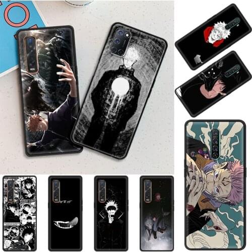 Japanese Anime Jujutsu Kaisen Cell Phone Case for Oppo A9 2020 A52 A53 Find X2 X3 Lite Reno 3 F11 Ace A55 A93 A94 4 Pro 5G Cover