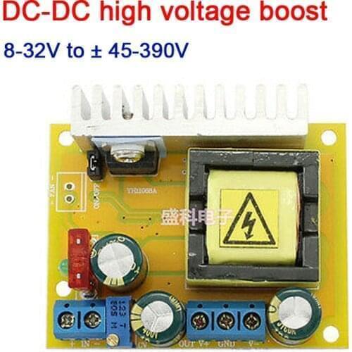 Dykb DC-DC high voltage boost module 12V - 24V TO ± 45-390V 160V 170V 780V adjustable voltage Regulator power F/ Nixie Tube ZVS