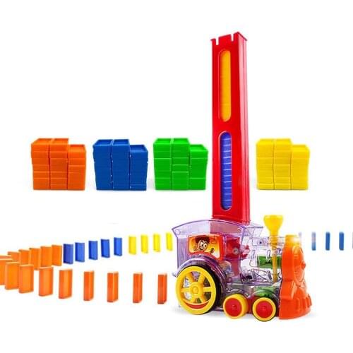 HobbyLane Domino Train Domino Blocks Set Building Stacking Toy Blocks Domino Set for 3-7 Year Old Boys Girls Kids Gifts