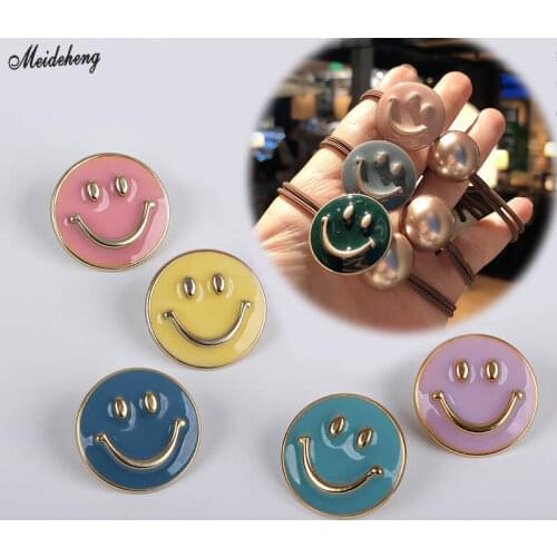 Cute Korea East Gate DIY Smiling Jewelry Beads Hair Jewelry Materials Self-Made Hair Rope Accessory Beads