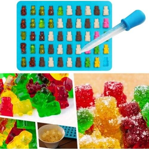 Cute Bear Chocolate Mould Silicone DIY Candy Jelly Fruit Mold kitchen Baking Mould Tool Home Supplies Kids Gifts