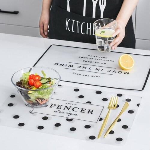 Nordic Soft EVA Transparent Placemat Kitchen Tableware Oil-proof Mats Simple Home Desktop Decor Foldable Plate Dish Cup Pads
