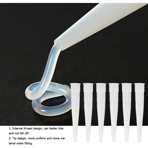 Grouting Caulking Nozzle Plastic Glass Glue Nozzle Structural Glue Mouthes Internal Thread Tools for Construction