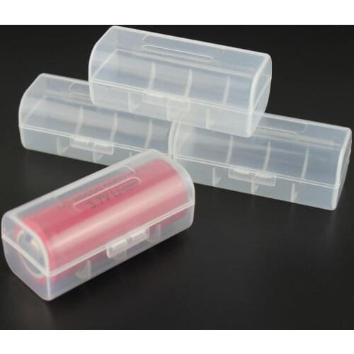 Plastic Battery Case Holder Transparent Storage Box Holder For 1X 26650 3.7V Rechargeable Li-ion Battery Flashlight Bike
