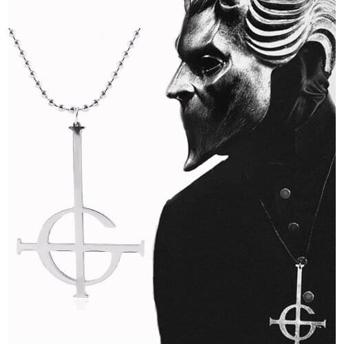 Ghost Nameless Ghouls Necklace Cosplay Ghost B.C RockRoll Pendant Costume Accessory Necklaces Jewelry Fans Gifts