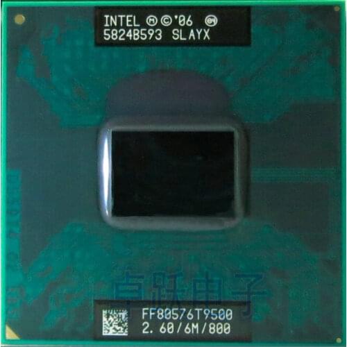 Free Shipping intel CPU laptop Core 2 Duo T9500 CPU 6M Cache/2.6GHz/800/Dual-Core Socket 479Laptop processor for GM45 PM45
