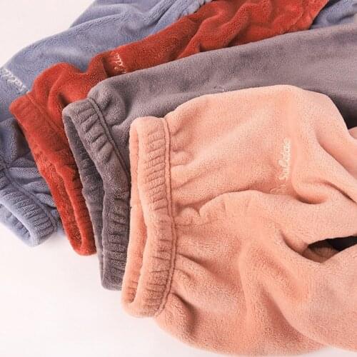 COOTELILI Warm Home Pants For Kids Boys Baby Girls Leggings Fleece Family Matching Clothes Winter Pants Girls Boys Trousers