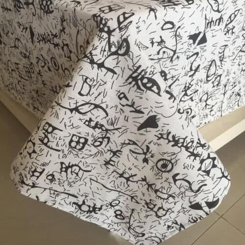 Thicken Cotton Linen Fabric Chinese Style Tablecloth Oracle Print Cover Fashion Table Cloth for Wedding Tea Table