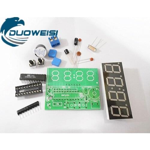 T91 4 digit digital clock single chip microcomputer digital clock four digital clock DIY kit parts c51