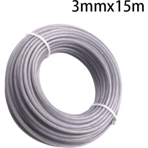 15m Trimmer Wire Cord Line Strap For Lawn Mowers Trimmer Strimmer Brush Cutter Garden Power Tools Parts