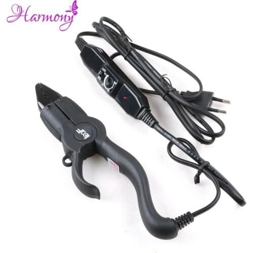Black Color Temperature Control Iron Heat Keratin Hair Extensions Tools Iron Fusion Connector EU plug
