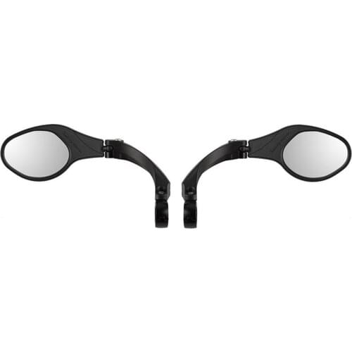 360 Degree Rotation Bicycle Rearview Mirror Adjustable Stainless Steel Mountain Bike Mirror Cycling Reflective Strip Design