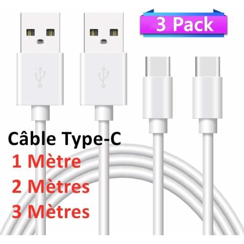 CABLE TYPE-C USB pour For Huawei P20/P30 Samsung A20e A21s A51 A71 S20 S10 S9 S8