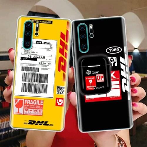 DHL Express Pattern Funny Silicon Phone Case For Huawei Honor 10 9 20 Lite Y5 Y6 Y7 Y9 9X 8X 8S 8A 7X 7A 7S Pro + 10i20i Coque