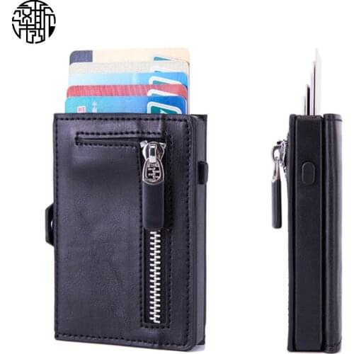 Zenos Multifuction Unisex Wallet Rfid Blocking Money Clip And Pop Up Credit Card Holder For Women Men Slim Card Case