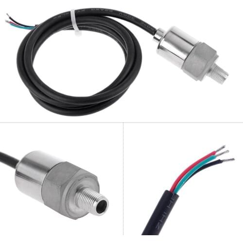 0-10/20/30bar Pressure Transmitter Transducer Sensor Oil Water 1/8" Input 8-32V 12V 24VDC Output 0.5-4.5V