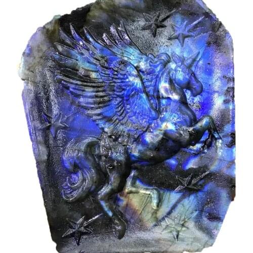 1pcs Natural Madagascar Feldspar Hand-Carved Crystal Unicorn Healing Reiki Repair Chakra Mineral Quartz Home Decor Wedding