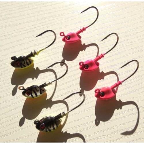10pcs 10g/14g/23g Jig Head Fishing hook soft bait hook soft fishing lure hook sea hook sea bass mixed colors free shipping