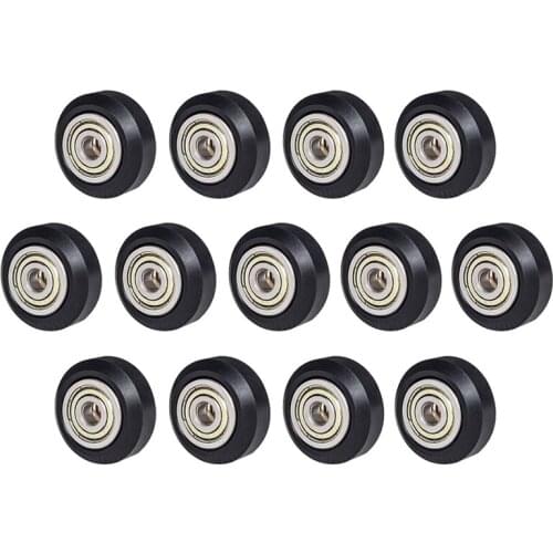 [13Pcs/Pack]3D Printer POM Pulley Wheels 625Zz Linear Bearing Ulley Passive Round Wheel Roller for Creality CR10,Ender 3