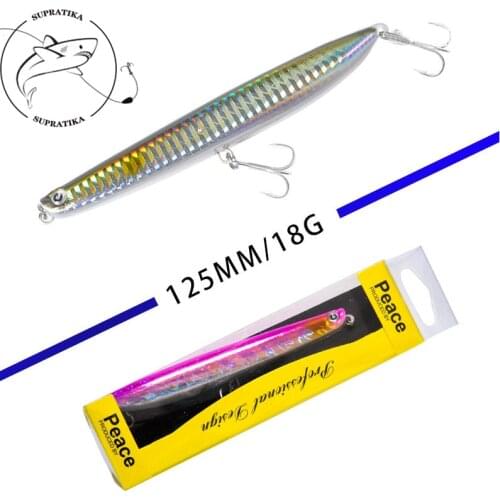 18g/12.5cm Artificial Minnow Pencil Plastic Hard Bait Wobbler Anti-corrosion WIth Sharp Hook 3D Eye Bionic Bait Swimbait