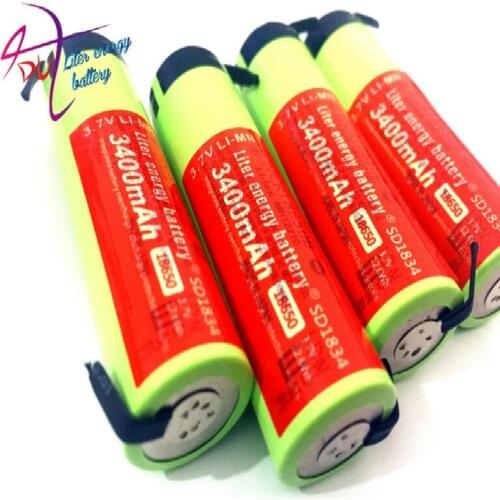 2pcs/lot 100% New Original NCR18650 3.7V 3400MAH Li-ion rechargeable battery for tablet pc 7-9 inch Diy Nickel Sheet Batteries