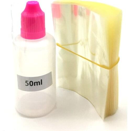 200pcs/lot PVC Heat Shrink Wrap Film for 50ml PE/PET Plastic Bottle Eye Drop Bottles Shrink Film Shrink Seal