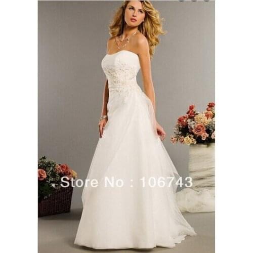 Free shipping new design vestido de noiva white lace up custom size/color handmade flower bridal gown 2018 bridesmaid dresses