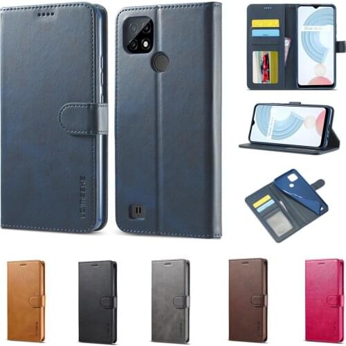 Solid Color Wallet Phone Case for OPPO A94 A74 A72 A55 A15 A92S A11X F19 Realme C21 C15 8 Coque Flip Leather Shockproof Cover