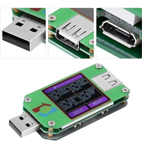 RD UM24 UM24C Tester USB 2.0 LCD Display Voltmeter Ammeter Battery ChargeVoltage Current Meter Multimeter Cable Measure Tester
