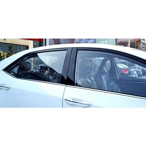 For toyota RAV4 2007-2013 2014-2017 Corolla 2007-2013 2014-2017 MARK 2010-2016 Window column Decoration trim Black mirror