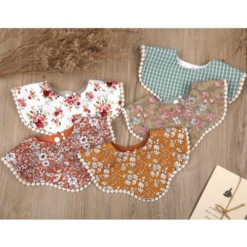 Baby Bibs Boys Girls Bandana Cotton Burp Cloth Triangle Baby Scarf Burp Newborn Accessories 85DE