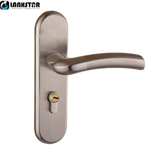 304 Stainless Steel European Handle Door Lock Bathroom Bedroom Wooden-door Cylinder Locks