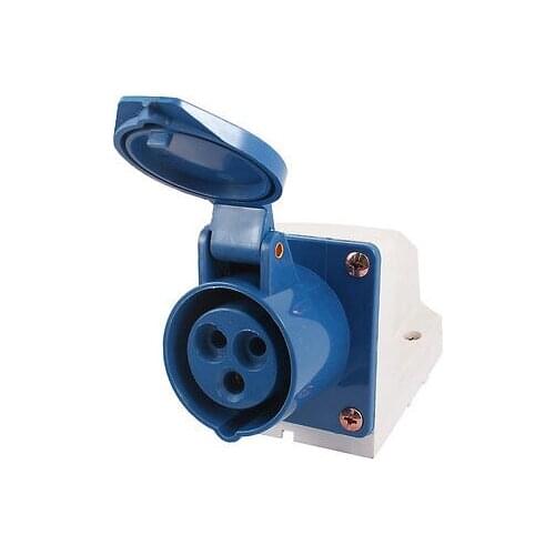 E-1130 AC220-250V 16A 2P+E Wirable Wall Screw Mounting Industrial Socket