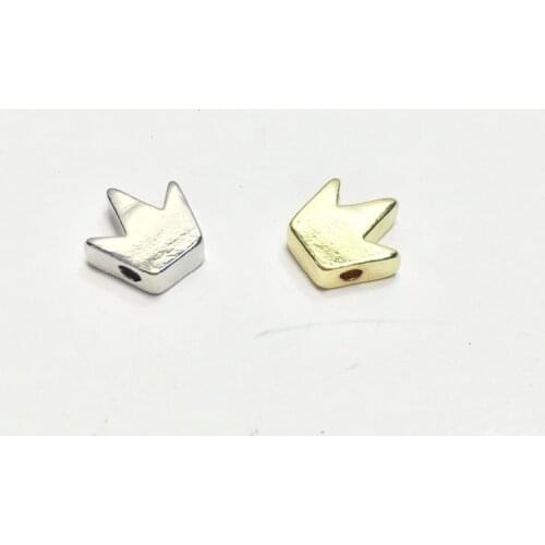 Eruifa 8mm Hot Wholesales Tiny Copper 2.5mm thick Crown Charms 20cs per bag Pendant Becklace,Bracelet DIY 2 Colors