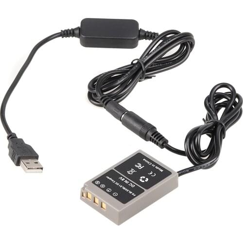 BLS5 Dummy Battery Adapter with 8V DC Cable for Olympus EPL8 EPL7 3/2 EPM2 EP3/2/EM10