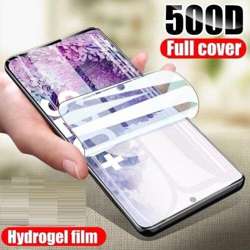 500D Hydrogel Film For Samsung M31 M21 Full Curved Screen Protector For Samsung Galaxy S20 Ultra S10 S9 S8 Note 9 10 Plus Cover