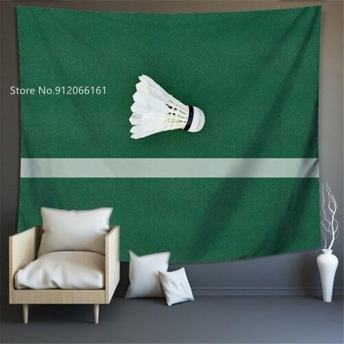 Badminton Tapestries 3D Print Popular Famous Sports Tapestries Home Textile Wall Hanging For Living Room Bedroom Wall Carpet