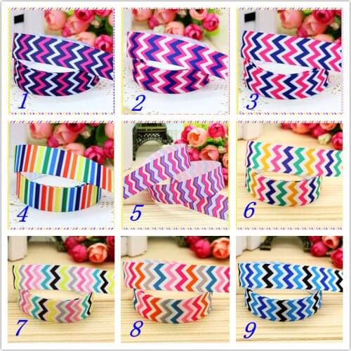 7/8'' Free shipping chevron printed grosgrain ribbon hairbow headwear party decoration diy wholesale OEM 22mm S373