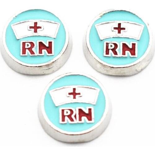 Hot selling 10pcs/lot Silver Round RN floating charms living glass memory floating lockets diy jewelry pendant