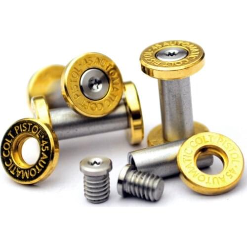 M4 M5 M6 Diy Knife material Making knife Handle screw rivet Brass bottom fire stainless steel 20 size folding knife