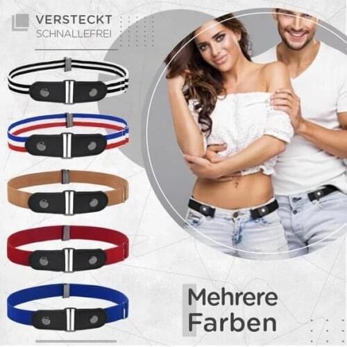 Buckle-free Invisible Elastic Waist Belts No Buckle Stretch Elastic Waist Belt For Women/Men No Bulge No Hassle