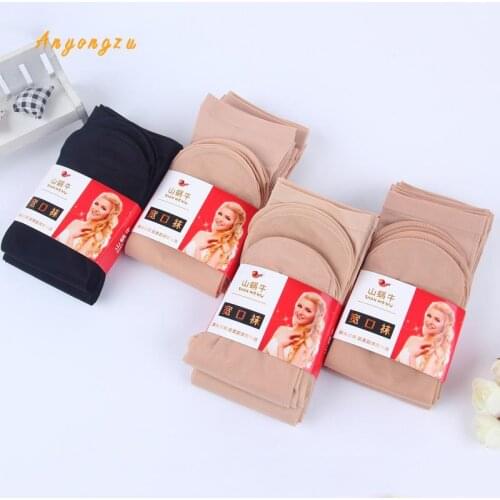 30pair/lot Anyongzu Spring And Summer New Velvet Short Socks Wide Mouth Anti Hook thin Permeable Transparent Socks